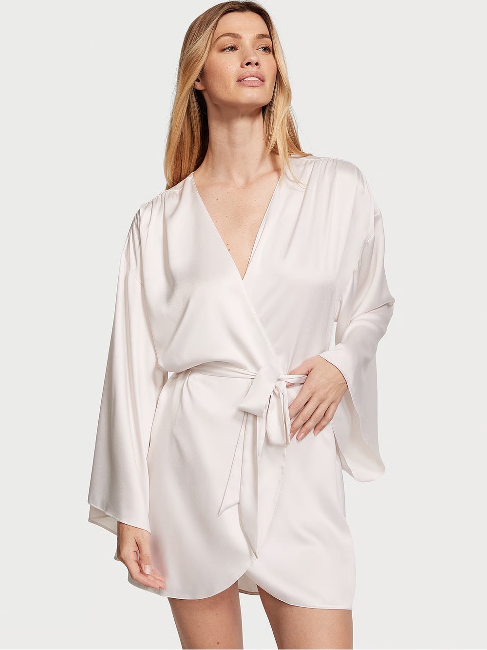 Victoria's Secret
Bride Embellished Satin Short Robe - Picture 2 of 7